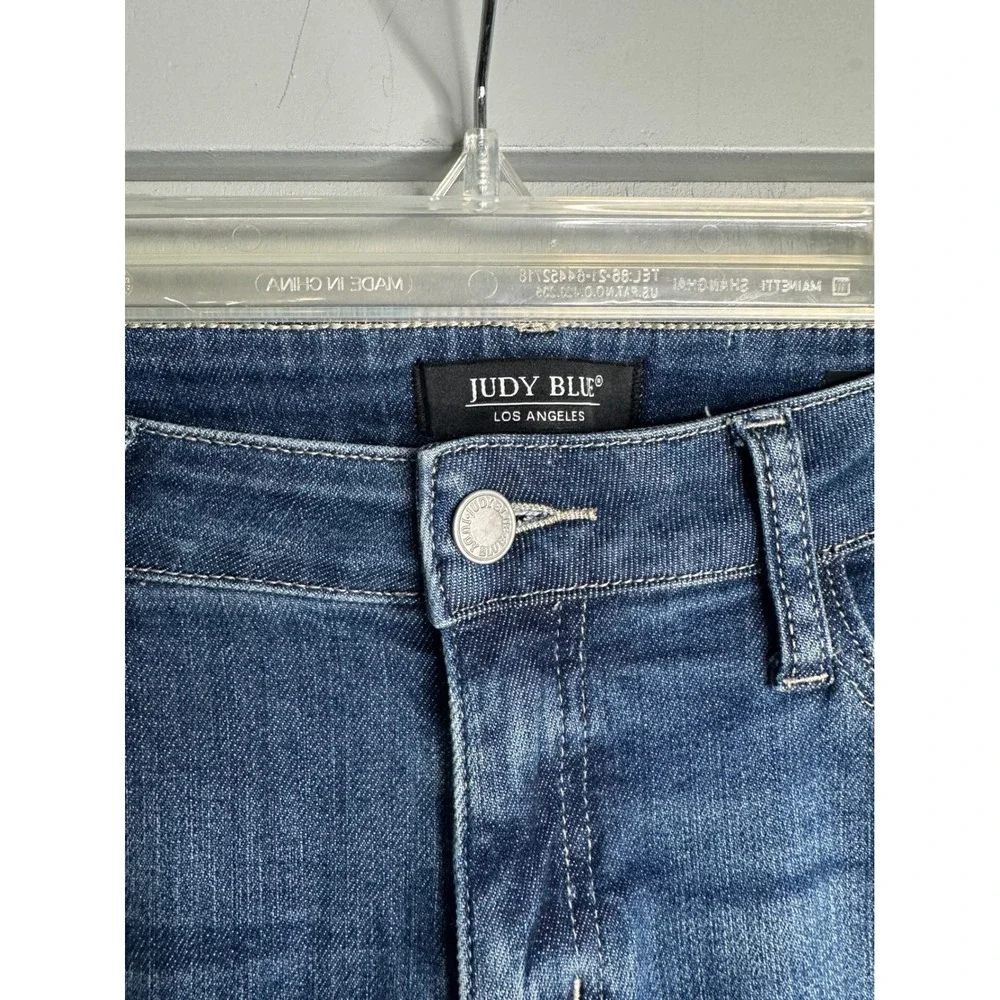Judy Blue Distressed Skinny‎ Jeans Frayed Hem Women's Size 11/30